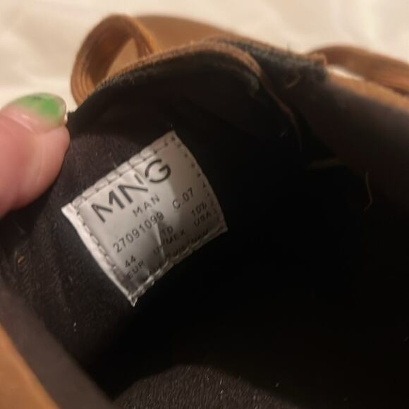 Mango Lace-Up Leather Suede Sneakers Sand size 10.5 - Picture 8 of 8